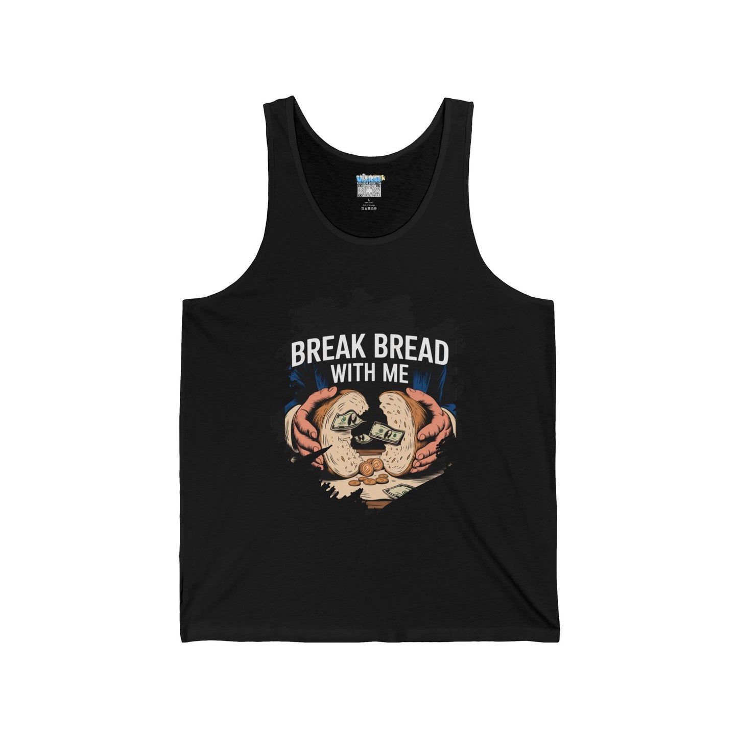 Break Bread With Me Unisex Jersey Tank - Casual & Fun Summer Wear