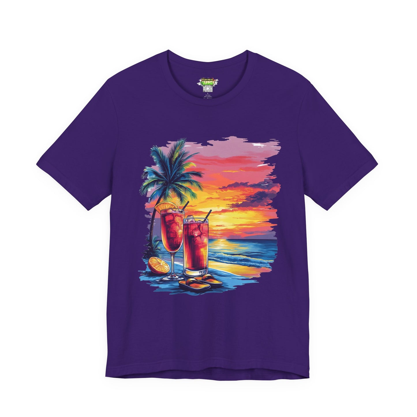 Tropical Sunset Tee - Perfect for Summer Vibes, Beach Days, Relaxation, Gifts, Vacation