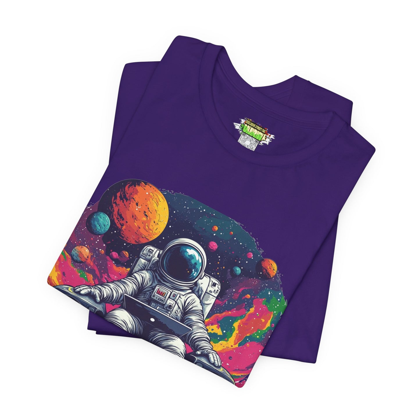 "Cosmic Beats Astronaut Tee - Unisex Short Sleeve T-Shirt