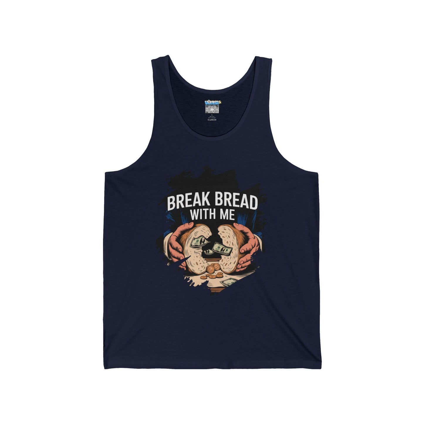 Break Bread With Me Unisex Jersey Tank - Casual & Fun Summer Wear