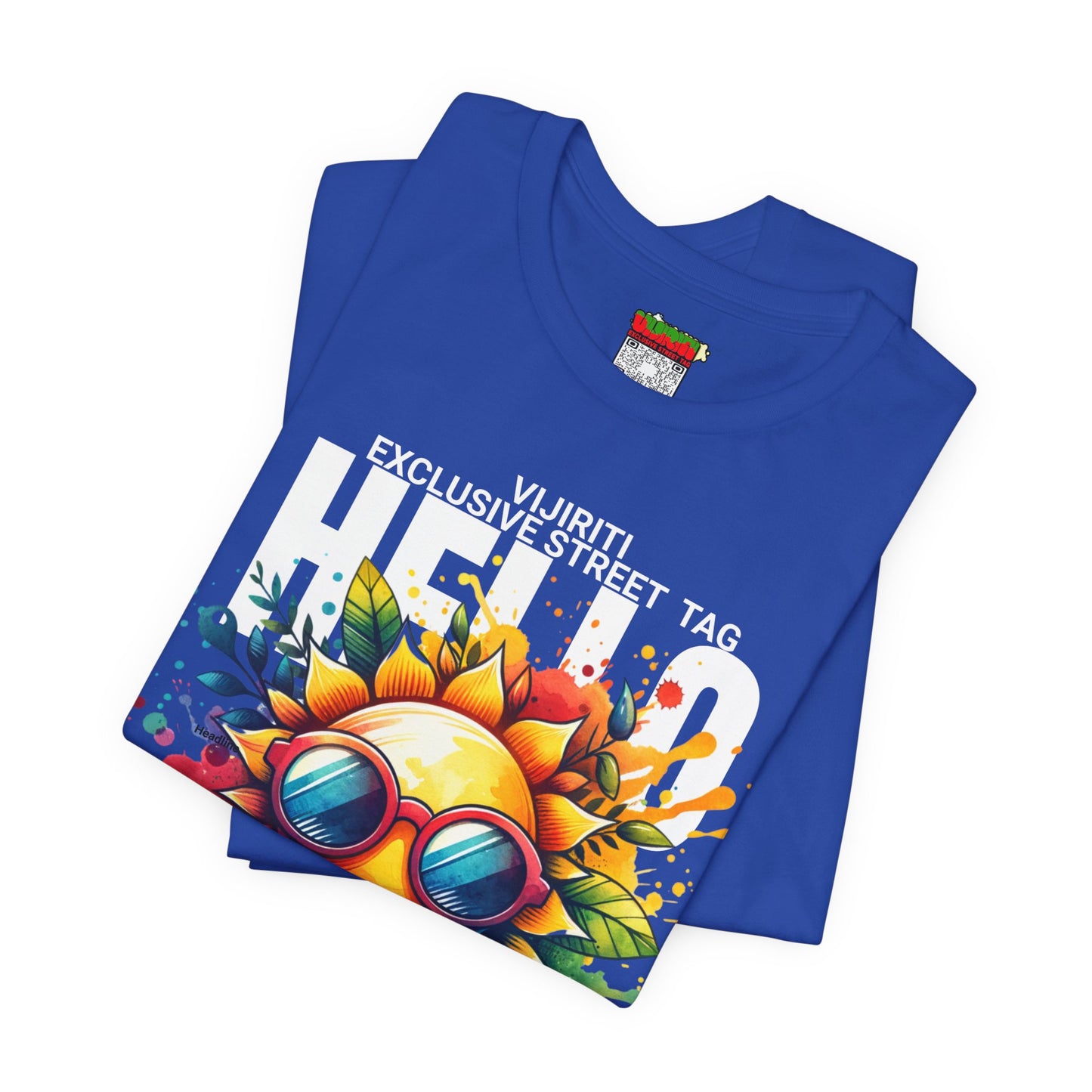 Vibrant Hello Summer Vibes Tee, Colorful Graphic Shirt, Unisex Summer Top, Beachwear, Festival Apparel, Gift for Sun Lovers
