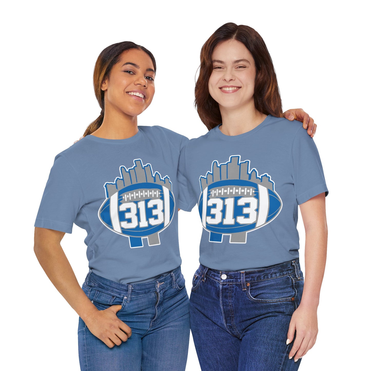 LION COLOR DETROIT 313 FOOT BALL SHIRT