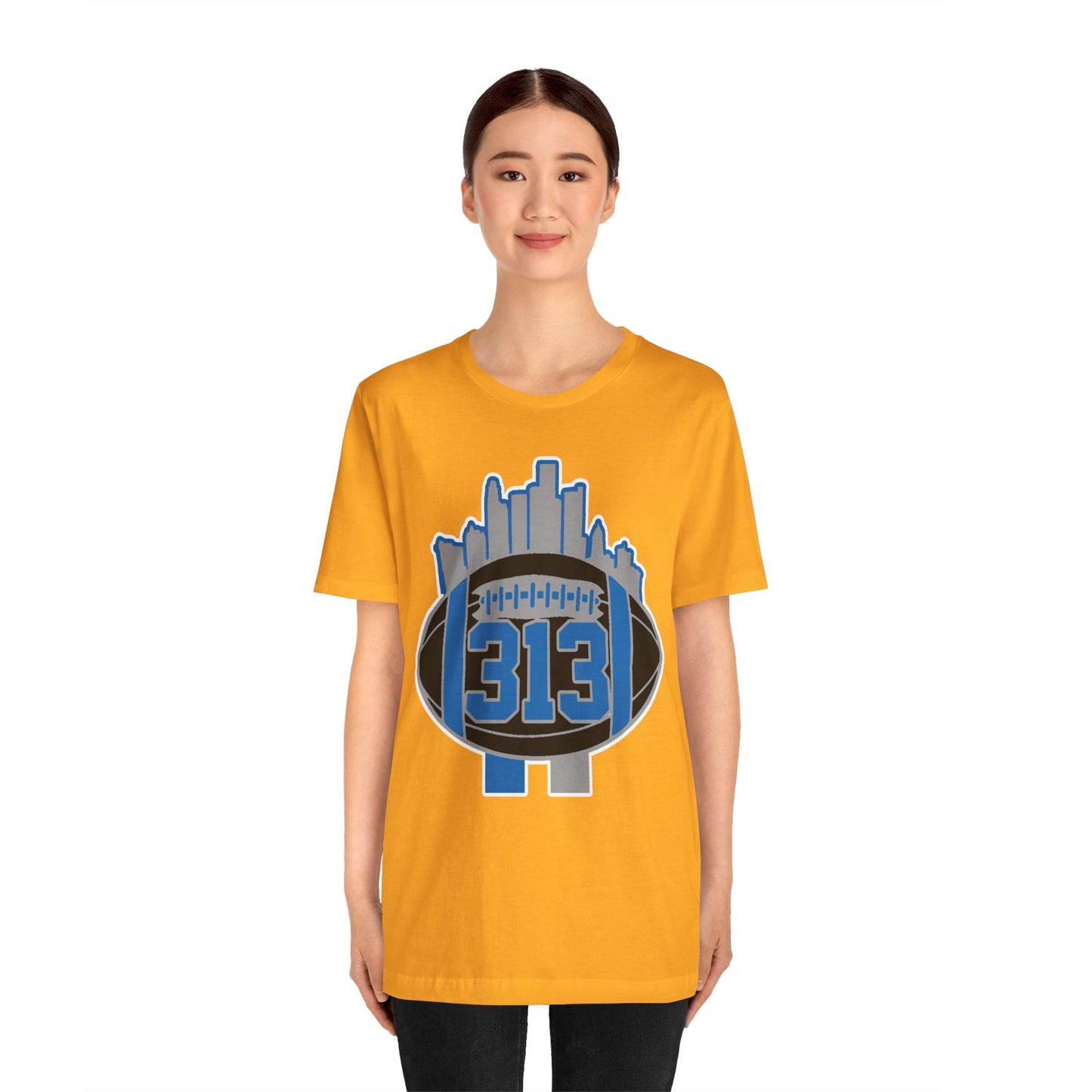 LION NEW COLORS DETROIT 313 FOOT BALL SHIRT