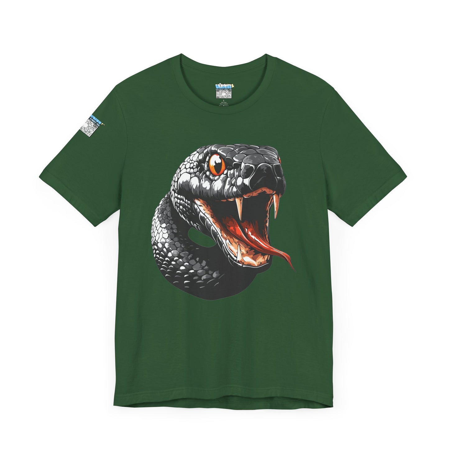 Serpentine Unisex Tee, Graphic Snake Shirt, Unique Gift, Festival Wear, Casual Outfit, Statement T-Shirt