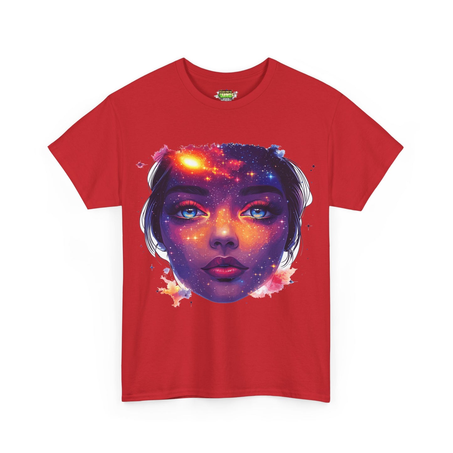 Cosmic Baby Girl Adult Heavy Cotton Tee - Artistic Galaxy Face Design, Unique Graphic Tee, Space Lover Gift, Trendy Streetwear, [...]